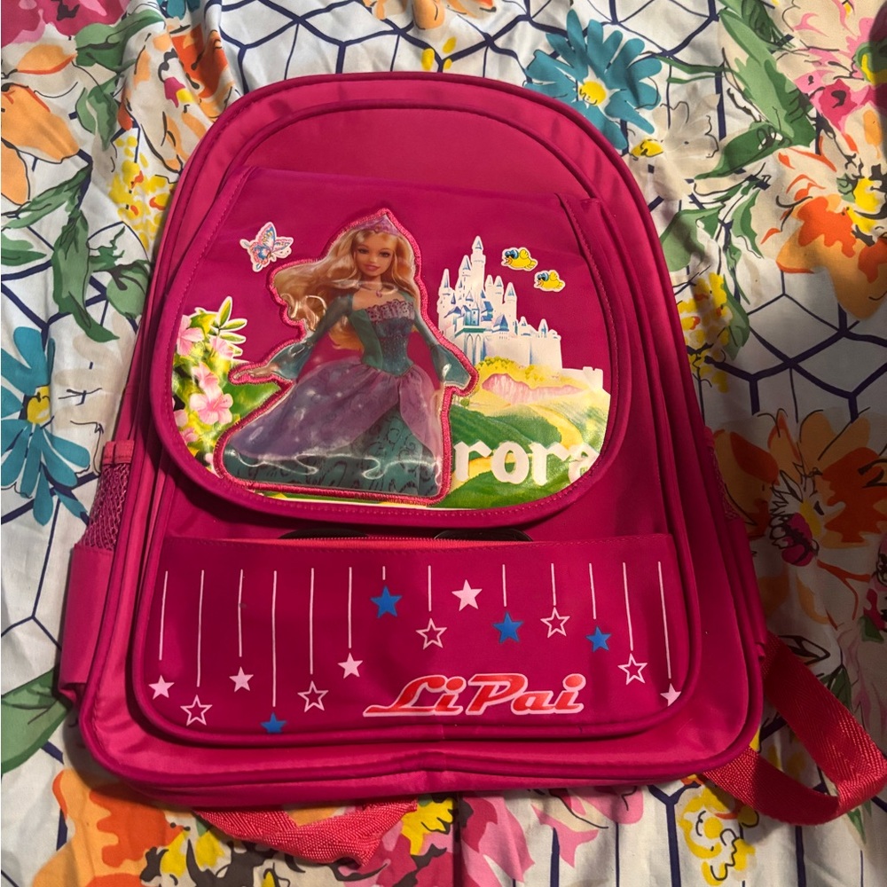 Pink LiPai Backpack with Princess Design